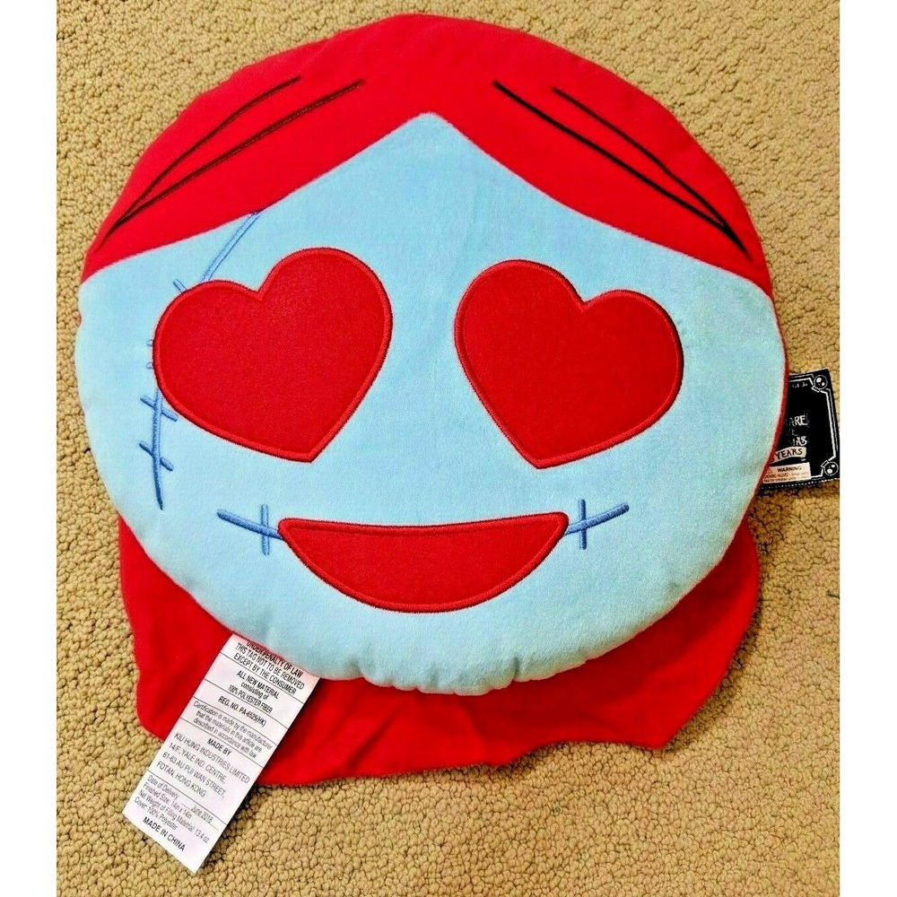 Disney Nightmare Before Christmas Sally Emoji 14" Pillow Heart Eye‎ Plush NWT